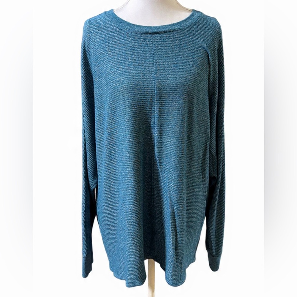 Time and Tru Teal Cowl Neck Sweater